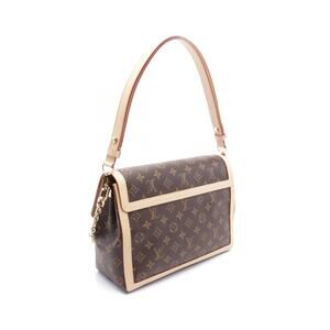 Louis Vuitton Dauphine Monogram Shoulder Bag Leather Brown